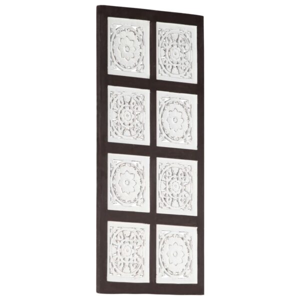 vidaXL Hand-Carved Wall Panel MDF 15.7"x31.5"x0.6" Brown and White - Image 9