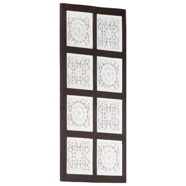 vidaXL Hand-Carved Wall Panel MDF 15.7"x31.5"x0.6" Brown and White - Image 10