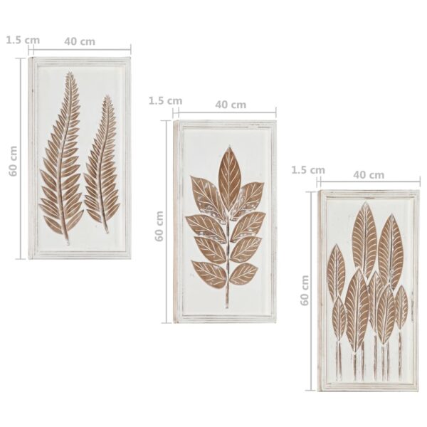 vidaXL Hand-Carved Wall Panels 3 pcs MDF 15.7"x23.6"x0.6" - Image 8