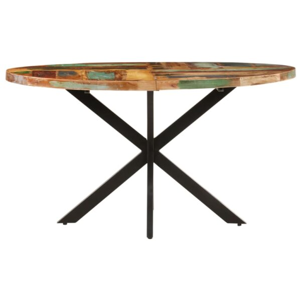 vidaXL Dining Table 55.1"x31.5"x29.5" Solid Reclaimed Wood - Image 2