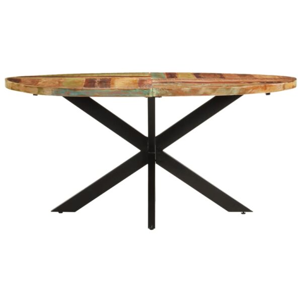 vidaXL Dining Table 63"x35.4"x29.5" Solid Reclaimed Wood - Image 2