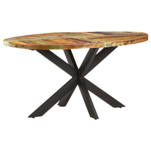 vidaXL Dining Table 63"x35.4"x29.5" Solid Reclaimed Wood - Image 6