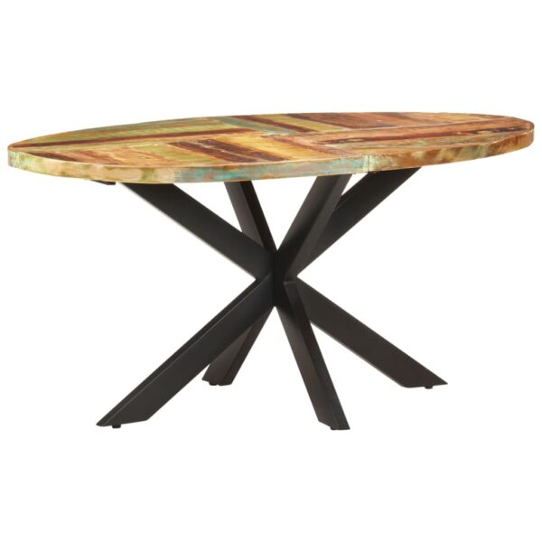 vidaXL Dining Table 63"x35.4"x29.5" Solid Reclaimed Wood - Image 7