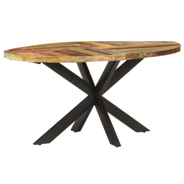 vidaXL Dining Table 63"x35.4"x29.5" Solid Reclaimed Wood - Image 8