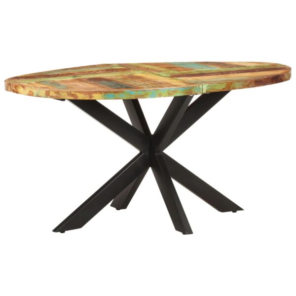 vidaXL Dining Table 63"x35.4"x29.5" Solid Reclaimed Wood - Image 9