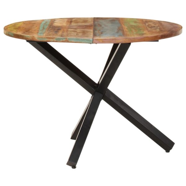 vidaXL Dining Table Round 39.4"x39.4"x29.5" Solid Reclaimed Wood - Image 3