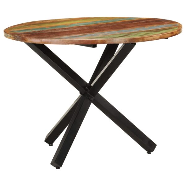 vidaXL Dining Table Round 39.4"x39.4"x29.5" Solid Reclaimed Wood - Image 7