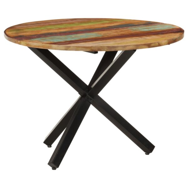 vidaXL Dining Table Round 39.4"x39.4"x29.5" Solid Reclaimed Wood - Image 8