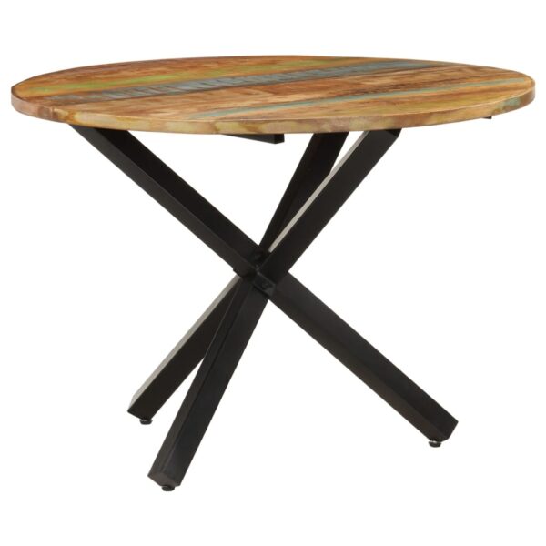 vidaXL Dining Table Round 39.4"x39.4"x29.5" Solid Reclaimed Wood - Image 10