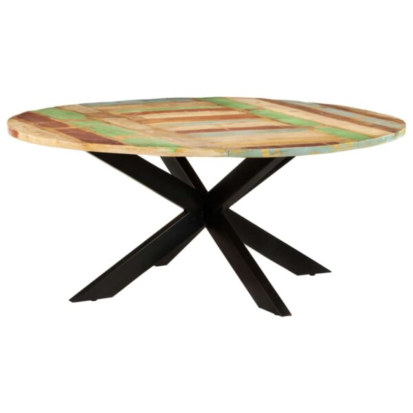 vidaXL Dining Table Round 68.9"x29.5" Solid Reclaimed Wood