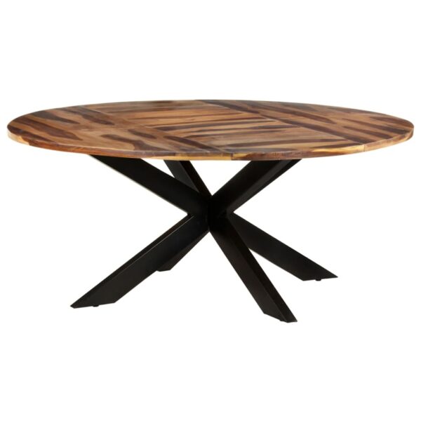 vidaXL Dining Table Round 68.9"x29.5" Acacia Wood with Honey Finish - Image 12