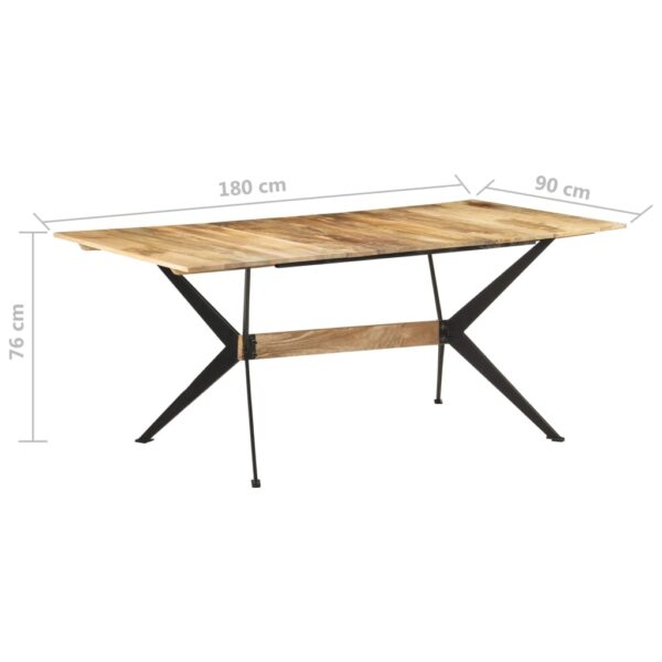 vidaXL Dining Table 70.9"x35.4"x29.9" Solid Mango Wood - Image 6