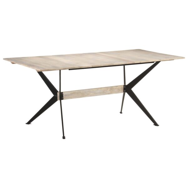 vidaXL Dining Table 70.9"x35.4"x29.9" Solid Mango Wood - Image 8