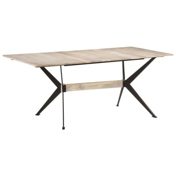 vidaXL Dining Table 70.9"x35.4"x29.9" Solid Mango Wood - Image 9