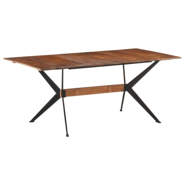 vidaXL Dining Table 70.9"x35.4"x29.9" Solid Mango Wood - Image 9