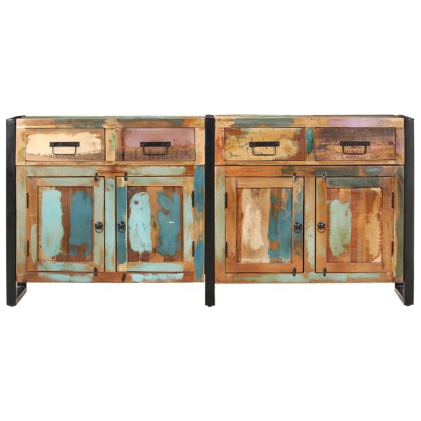 vidaXL Sideboard 67.7"x13.8"x31.5" Solid Reclaimed Wood - Image 3