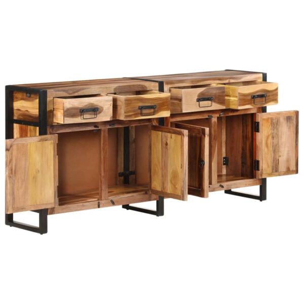 vidaXL Sideboard 67.7"x13.8"x31.5" Solid Acacia Wood with Honey Finish - Image 2