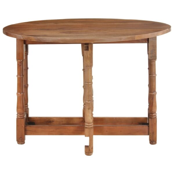 vidaXL Dining Table Round 43.3"x29.9" Solid Mango Wood - Image 2