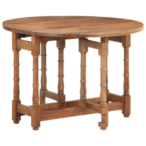 vidaXL Dining Table Round 43.3"x29.9" Solid Mango Wood - Image 11