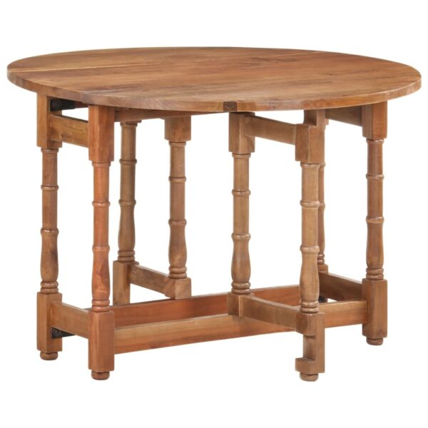 vidaXL Dining Table Round 43.3"x29.9" Solid Mango Wood - Image 12