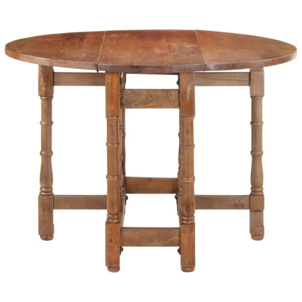 vidaXL Dining Table Round 43.3"x29.9" Solid Mango Wood - Image 3