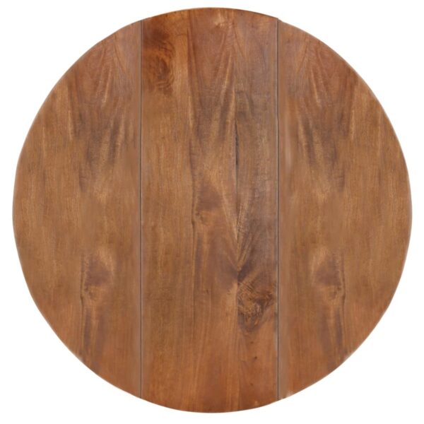 vidaXL Dining Table Round 43.3"x29.9" Solid Mango Wood - Image 5