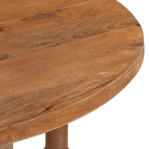 vidaXL Dining Table Round 43.3"x29.9" Solid Mango Wood - Image 6