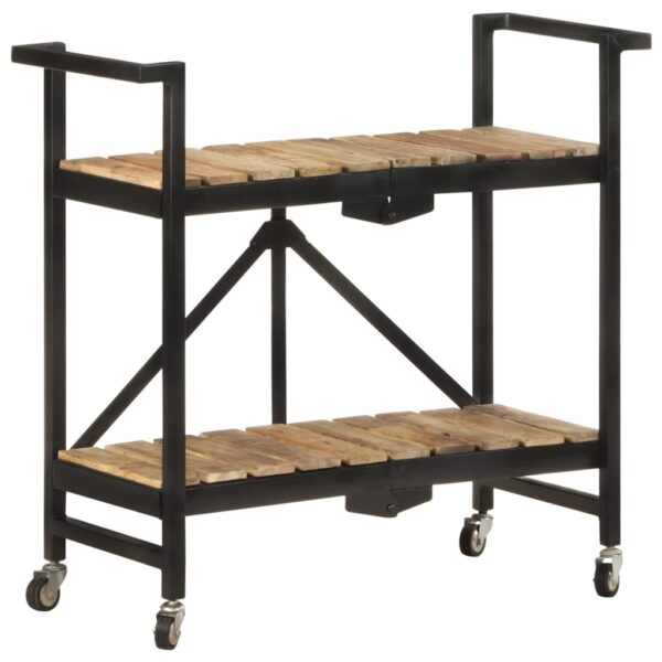 vidaXL Kitchen Trolley 34.2"x14.2"x31.9" Solid Mango Wood