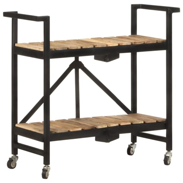 vidaXL Kitchen Trolley 34.2"x14.2"x31.9" Solid Mango Wood - Image 11