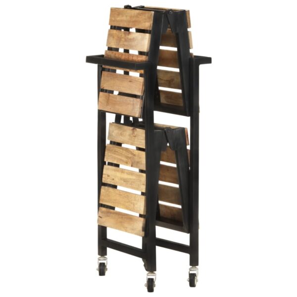 vidaXL Kitchen Trolley 34.2"x14.2"x31.9" Solid Mango Wood - Image 5