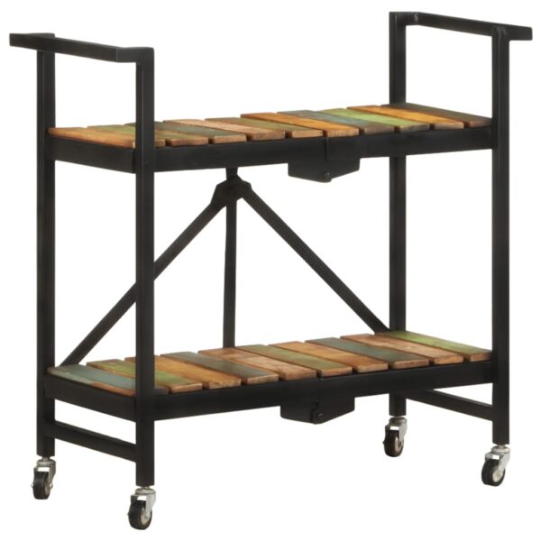 vidaXL Kitchen Trolley 34.2"x14.2"x31.9" Solid Reclaimed Wood