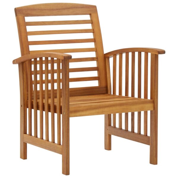 vidaXL Patio Chairs 2 pcs Solid Acacia Wood - Image 2