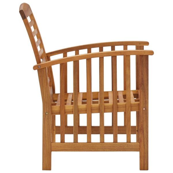 vidaXL Patio Chairs 2 pcs Solid Acacia Wood - Image 4