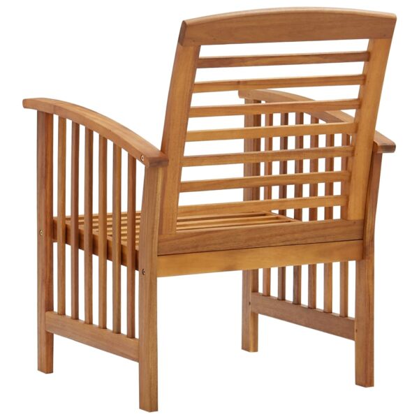 vidaXL Patio Chairs 2 pcs Solid Acacia Wood - Image 5