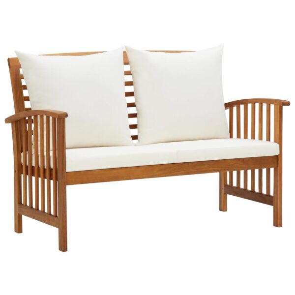 vidaXL 2 Piece Patio Lounge Set with Cushions Solid Acacia Wood - Image 4