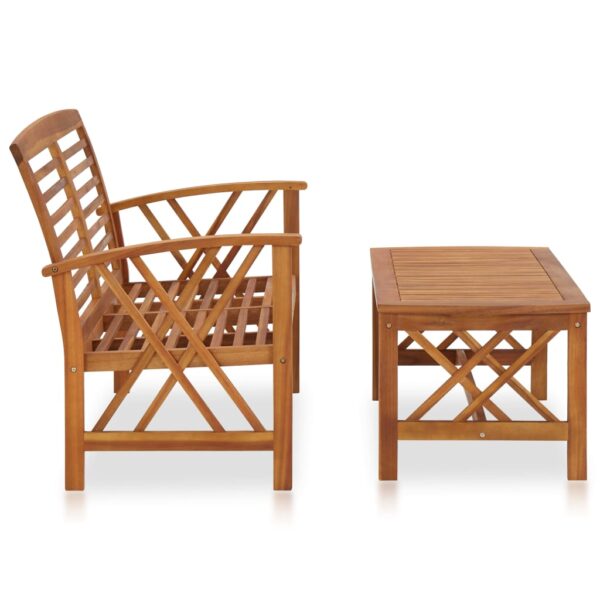 vidaXL 2 Piece Patio Lounge Set Solid Acacia Wood - Image 2