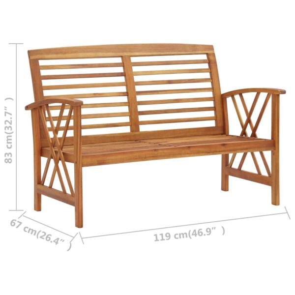 vidaXL 2 Piece Patio Lounge Set Solid Acacia Wood - Image 9