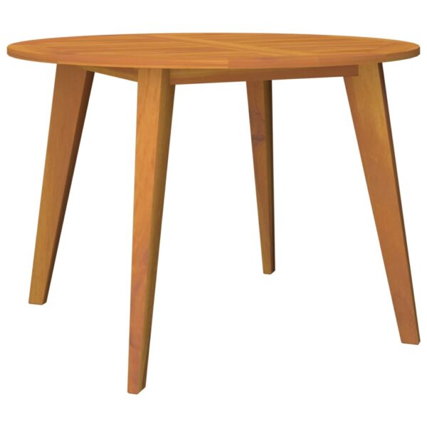 vidaXL Patio Table Ã˜43.3"x29.5" Solid Wood Acacia - Image 2