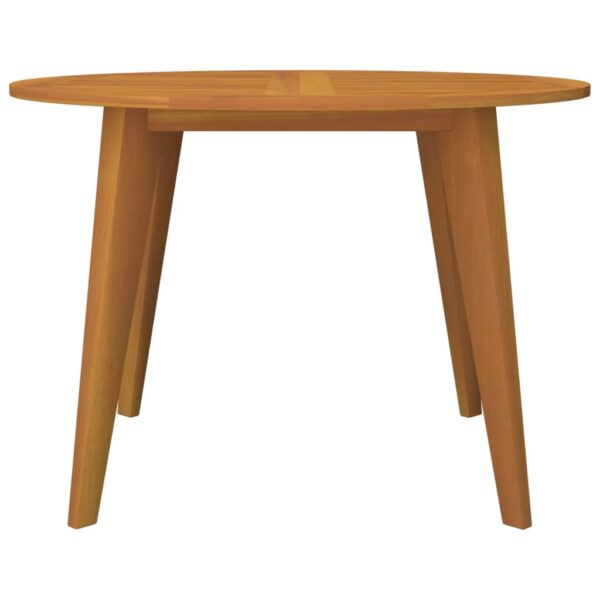 vidaXL Patio Table Ã˜43.3"x29.5" Solid Wood Acacia - Image 3