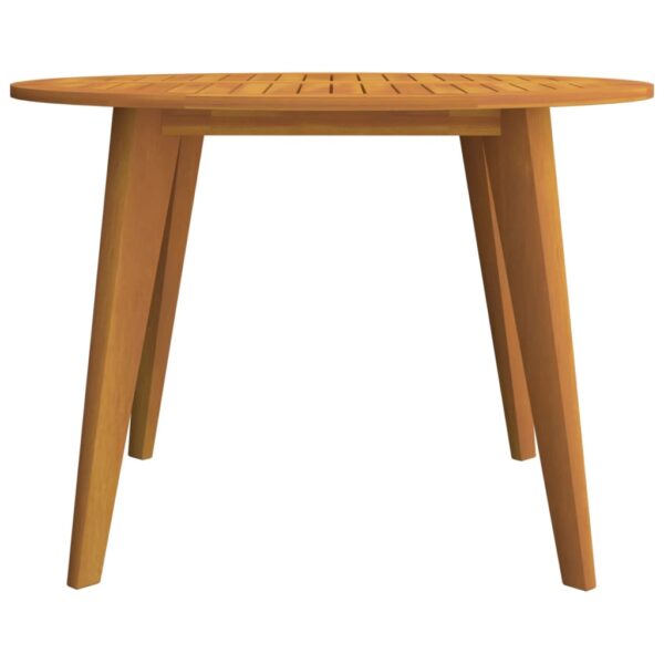 vidaXL Patio Table Ã˜43.3"x29.5" Solid Wood Acacia - Image 4