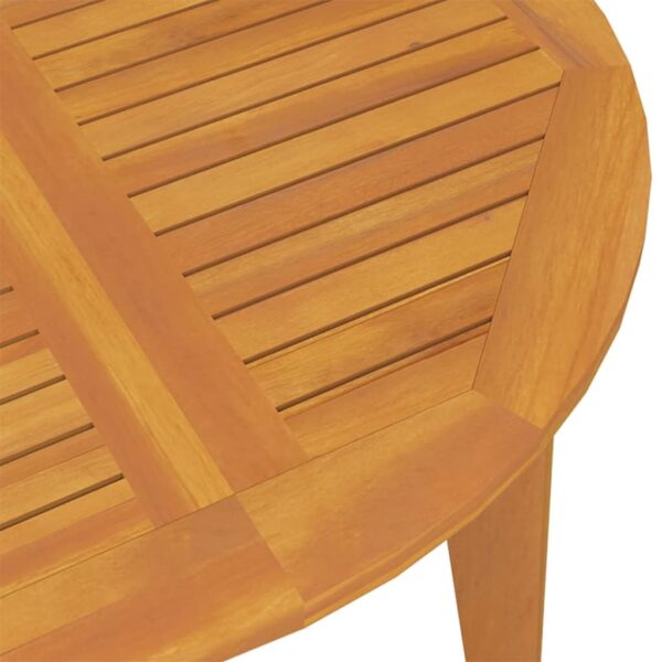 vidaXL Patio Table Ã˜43.3"x29.5" Solid Wood Acacia - Image 6