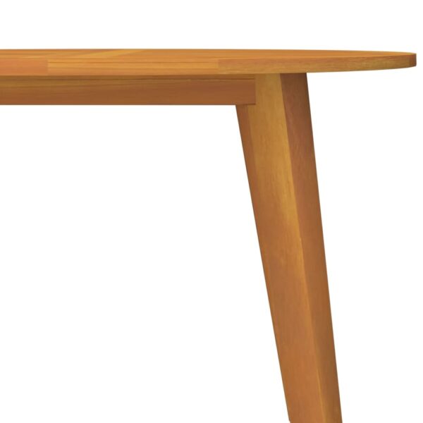 vidaXL Patio Table Ã˜43.3"x29.5" Solid Wood Acacia - Image 7