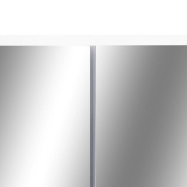 vidaXL LED Bathroom Mirror Cabinet White 31.5"x5.9"x23.6" MDF - Image 8