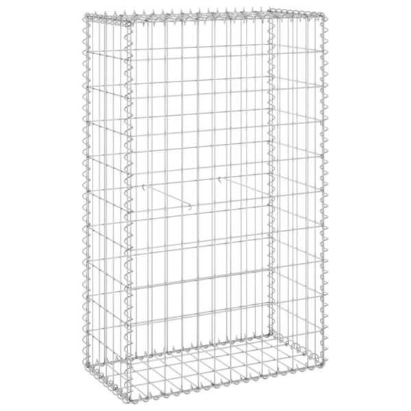 vidaXL Gabion Wall with Covers Galvanized Steel 23.6"x11.8"x39.4" - Image 2