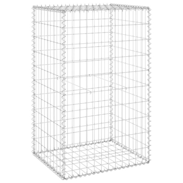 vidaXL Gabion Wall with Covers Galvanized Steel 23.6"x19.7"x39.4" - Image 2