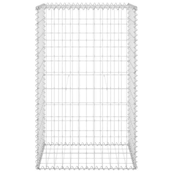 vidaXL Gabion Wall with Covers Galvanized Steel 23.6"x19.7"x39.4" - Image 3