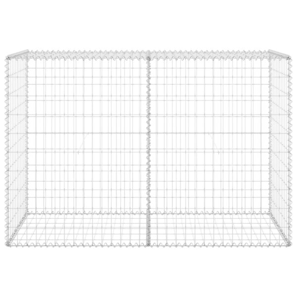 vidaXL Gabion Wall with Covers Galvanized Steel 59.1"x23.6"x39.4" - Image 3