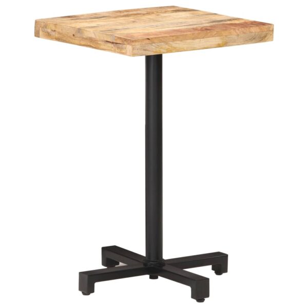 vidaXL Bistro Table Square 19.7"x19.7"x29.5" Rough Mango Wood