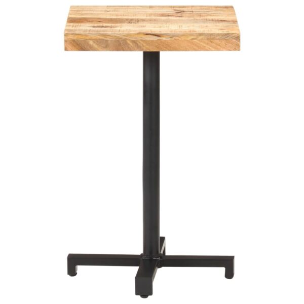 vidaXL Bistro Table Square 19.7"x19.7"x29.5" Rough Mango Wood - Image 2