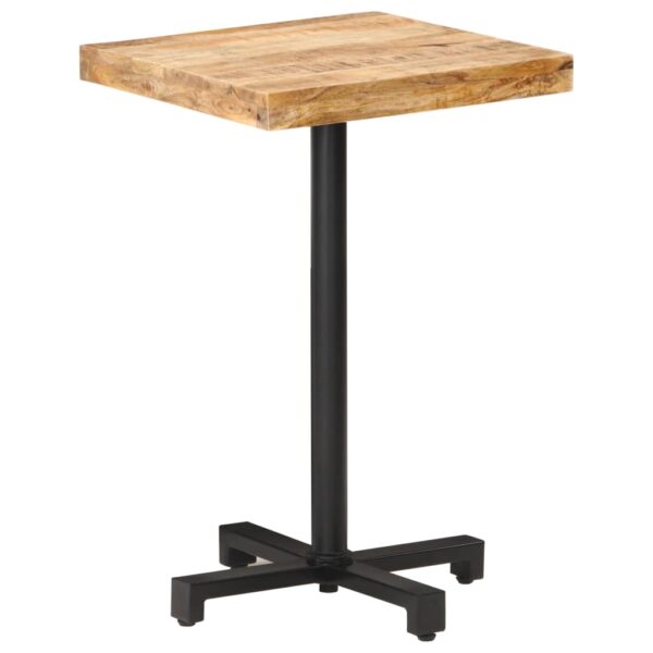 vidaXL Bistro Table Square 19.7"x19.7"x29.5" Rough Mango Wood - Image 7